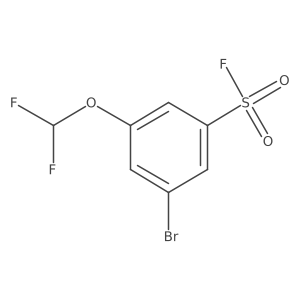 3-Bromo-5-(difluoromethoxy)benzene-1-sulfonyl fluoride结构式