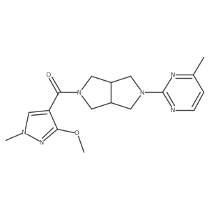 2-[5-(3-methoxy-1-methyl-1H-pyrazole-4-carbonyl)-octahydropyrrolo[3,4-c]pyrrol-2-yl]-4-methylpyrimidine Structure