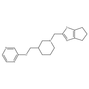 2-{[1-({4H,5H,6H-cyclopenta[d][1,3]thiazol-2-yl}methyl)piperidin-3-yl]methoxy}pyrazine结构式