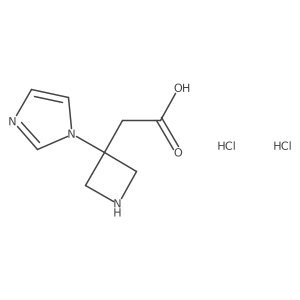 2-[3-(1H-imidazol-1-yl)azetidin-3-yl]acetic acid dihydrochloride结构式