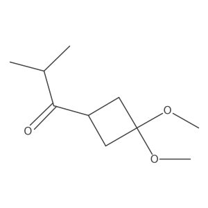 1-(3,3-Dimethoxycyclobutyl)-2-methylpropan-1-one结构式