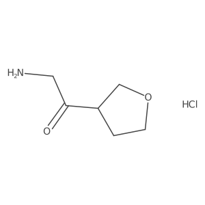 2-Amino-1-(oxolan-3-yl)ethan-1-one hydrochloride结构式