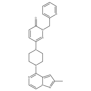 6-(4-{2-Methylpyrazolo[1,5-a]pyrazin-4-yl}piperazin-1-yl)-2-[(pyridin-2-yl)methyl]-2,3-dihydropyridazin-3-one Structure