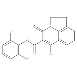 N-(2,6-dibromophenyl)-6-hydroxy-4-oxo-1,2-dihydro-4H-pyrrolo[3,2,1-ij]quinoline-5-carboxamide结构式