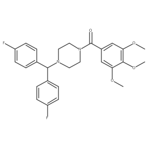 {4-[Bis(4-fluorophenyl)methyl]piperazino}(3,4,5-trimethoxyphenyl)methanone Structure