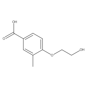 4-(2-Hydroxyethoxy)-3-methyl-benzoic acid Structure