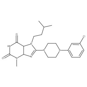8-[4-(3-Chlorophenyl)piperazin-1-yl]-3-methyl-7-(3-methylbutyl)-4,5-dihydropurine-2,6-dione Structure