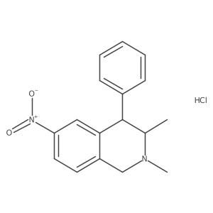2,3-Dimethyl-6-nitro-4-phenyl-1,2,3,4-tetrahydroisoquinoline--hydrogen chloride (1/1)结构式