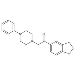 1-(2,3-Dihydro-1-benzofuran-5-yl)-2-(4-phenylpiperazin-1-yl)ethanone结构式