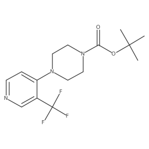 4-(3-Trifluoromethylpyridin-4-yl)piperazine-1-carboxylic acid tert-butyl ester结构式