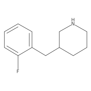 3-(2-Fluorobenzyl)piperidine结构式