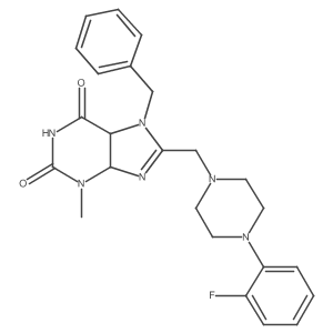 7-Benzyl-8-[[4-(2-fluorophenyl)piperazin-1-yl]methyl]-3-methyl-4,5-dihydropurine-2,6-dione Structure