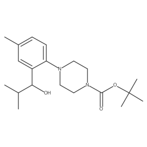 4-[2-(1-Hydroxy-2-methylpropyl)-4-methylphenyl]-1-piperazinecarboxylic acid 1,1-dimethylethyl ester Structure