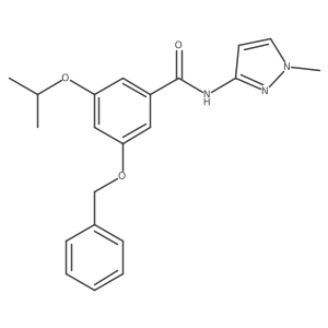3-[(1-Methylethyl)oxy]-N-(1-methyl-1H-pyrazol-3-yl)-5-[(phenylmethyl)oxy]benzamide Structure