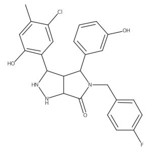3-(5-Chloro-2-hydroxy-4-methylphenyl)-5-[(4-fluorophenyl)methyl]-4-(3-hydroxyphenyl)-1,2,3,3a,4,6a-hexahydropyrrolo[3,4-c]pyrazol-6-one结构式