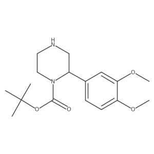Tert-butyl 2-(3,4-dimethoxyphenyl)piperazine-1-carboxylate Structure