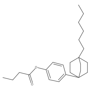 4-(4-Hexylbicyclo[2.2.2]octan-1-yl)phenyl butanoate结构式
