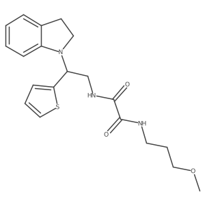 N1-(2-(indolin-1-yl)-2-(thiophen-2-yl)ethyl)-N2-(3-methoxypropyl)oxalamide Structure