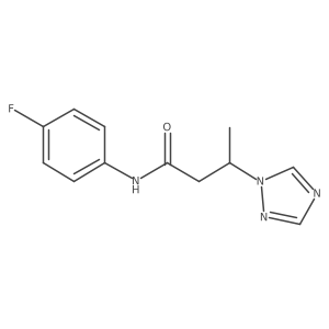 N-(4-fluorophenyl)-3-(1H-1,2,4-triazol-1-yl)butanamide结构式