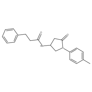 N-(5-oxo-1-(p-tolyl)pyrrolidin-3-yl)-3-phenylpropanamide Structure
