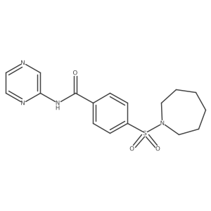 4-(azepan-1-ylsulfonyl)-N-(pyrazin-2-yl)benzamide结构式