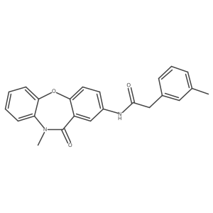 N-(10-methyl-11-oxo-10,11-dihydrodibenzo[b,f][1,4]oxazepin-2-yl)-2-(m-tolyl)acetamide结构式