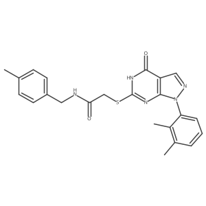 2-((1-(2,3-dimethylphenyl)-4-hydroxy-1H-pyrazolo[3,4-d]pyrimidin-6-yl)thio)-N-(4-methylbenzyl)acetamide Structure
