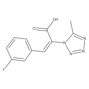(2Z)-3-(3-fluorophenyl)-2-(5-methyl-1,2,3,4-tetrazol-1-yl)prop-2-enoic acid Structure