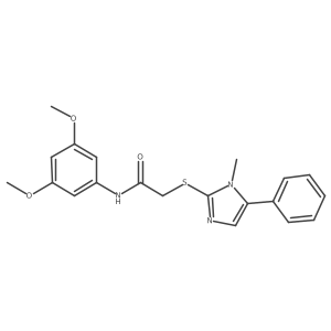 N-(3,5-dimethoxyphenyl)-2-((1-methyl-5-phenyl-1H-imidazol-2-yl)thio)acetamide Structure