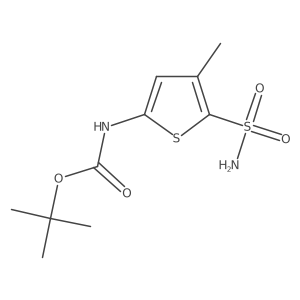 N-[5-(aminosulfonyl)-4-methyl-2-thienyl]carbamic acid 1,1-dimethylethyl ester结构式