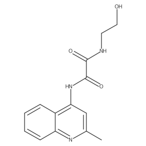N1-(2-hydroxyethyl)-N2-(2-methylquinolin-4-yl)oxalamide结构式