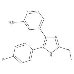 4-[4-(4-Fluorophenyl)-2-(methylthio)-1H-imidazol-5-yl]-2-pyridinamine结构式