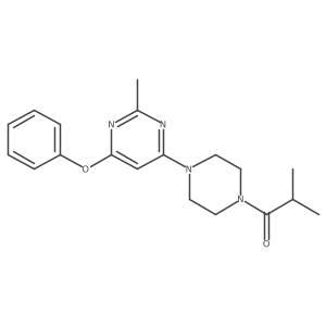 2-Methyl-1-[4-(2-methyl-6-phenoxypyrimidin-4-yl)piperazin-1-yl]propan-1-one结构式