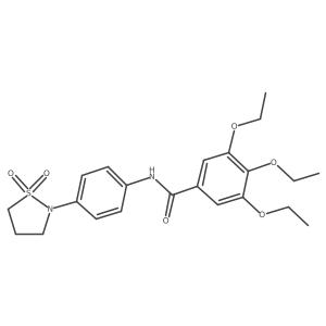N-(4-(1,1-dioxidoisothiazolidin-2-yl)phenyl)-3,4,5-triethoxybenzamide Structure