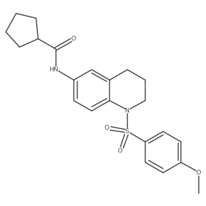 N-[1-(4-methoxybenzenesulfonyl)-1,2,3,4-tetrahydroquinolin-6-yl]cyclopentanecarboxamide结构式