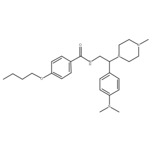4-butoxy-N-{2-[4-(dimethylamino)phenyl]-2-(4-methylpiperazin-1-yl)ethyl}benzamide Structure