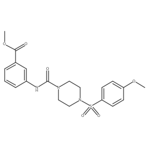 Methyl 3-{[4-(4-methoxybenzenesulfonyl)piperazine-1-carbonyl]amino}benzoate结构式