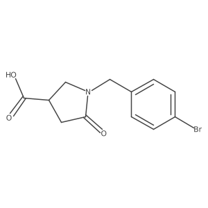 1-(4-Bromobenzyl)-5-oxopyrrolidine-3-carboxylic acid结构式
