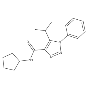 N-cyclopentyl-1-phenyl-5-(propan-2-yl)-1H-1,2,3-triazole-4-carboxamide结构式