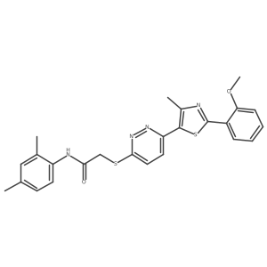 N-(2,4-dimethylphenyl)-2-((6-(2-(2-methoxyphenyl)-4-methylthiazol-5-yl)pyridazin-3-yl)thio)acetamide Structure