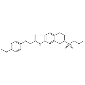 2-(4-methoxyphenoxy)-N-(2-(propylsulfonyl)-1,2,3,4-tetrahydroisoquinolin-7-yl)acetamide Structure