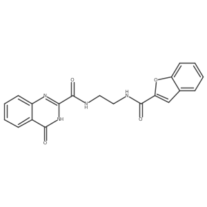 N-{2-[(1-benzofuran-2-ylcarbonyl)amino]ethyl}-4-hydroxyquinazoline-2-carboxamide Structure