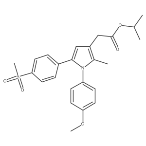 Propan-2-yl 2-[1-(4-methoxyphenyl)-2-methyl-5-(4-methylsulfonylphenyl)pyrrol-3-yl]acetate结构式