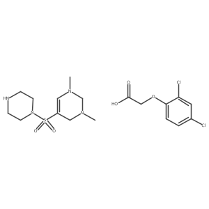 1,3-Dimethyl-5-(piperazine-1-sulfonyl)-1,2,3,4-tetrahydropyrimidine-2,4-D+ Structure