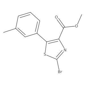 2-Bromo-5-m-tolyl-thiazole-4-carboxylic acid methyl ester结构式