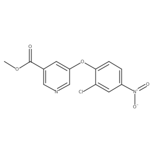 Methyl 5-(2-chloro-4-nitrophenoxy)nicotinate结构式