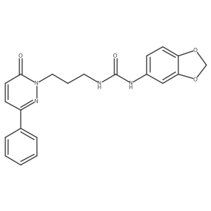 1-(benzo[d][1,3]dioxol-5-yl)-3-(3-(6-oxo-3-phenylpyridazin-1(6H)-yl)propyl)urea结构式