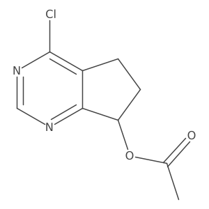 4-chloro-6,7-dihydro-5H-cyclopenta[d]pyrimidin-7-yl acetate结构式
