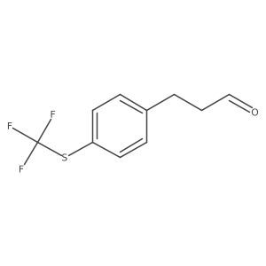 (4-(Trifluoromethylthio)phenyl)propanal结构式