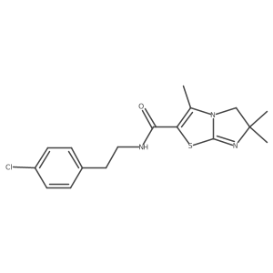 N-[2-(4-Chlorophenyl)ethyl]-5,6-dihydro-3,6,6-trimethylimidazo[2,1-b]thiazole-2-carboxamide Structure